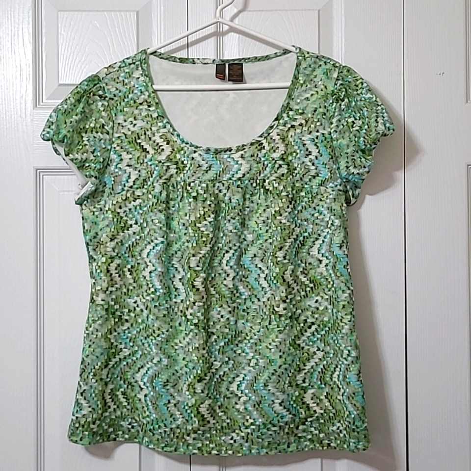 Sere Nade Ny Green,Teal & White Liner Under Lace Xl